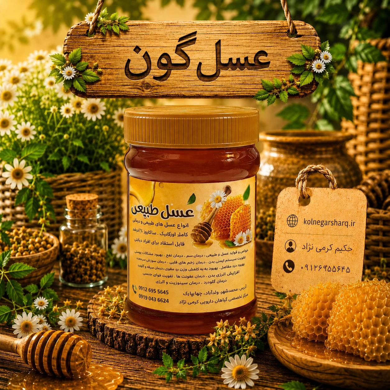 عسل گون طبیعی 500 گرمی